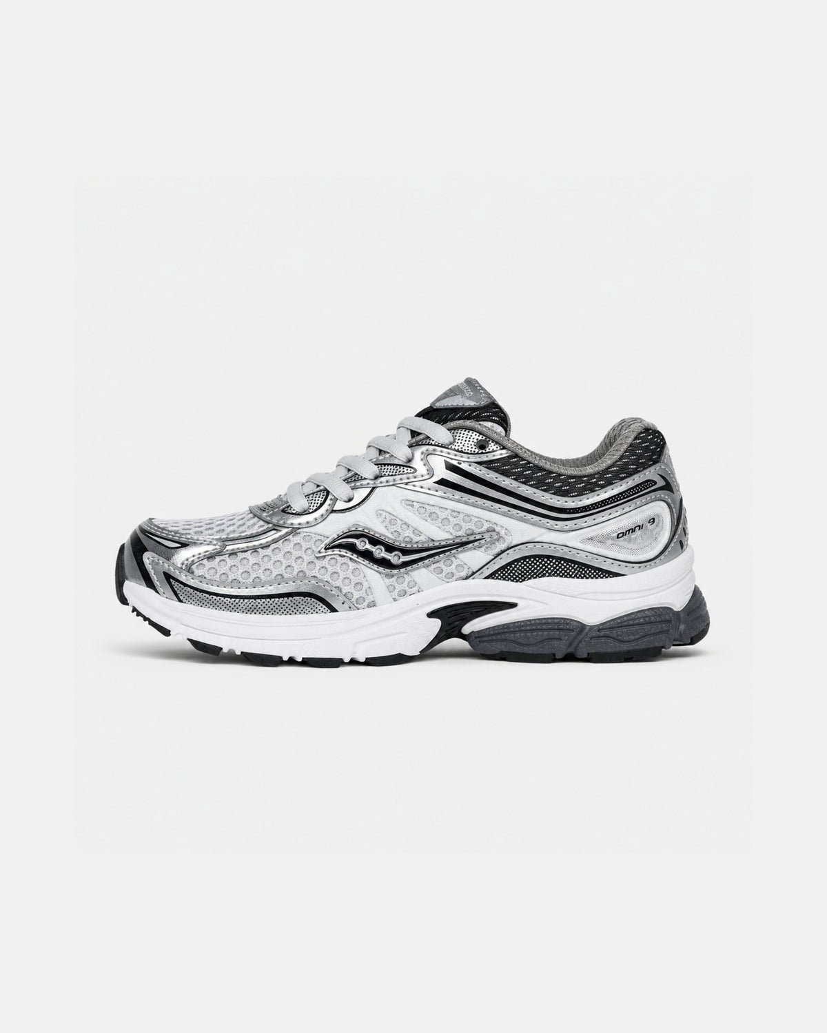 Saucony ProGrid Omni 9 Enfant - White / Silver - Sneykers