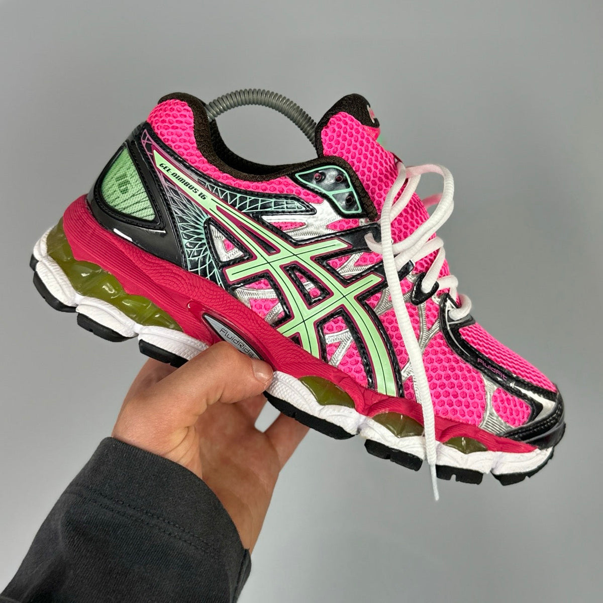 ASICS Gel Nimbus 16 - Rose Fluo / Vert Menthe - Sneykers