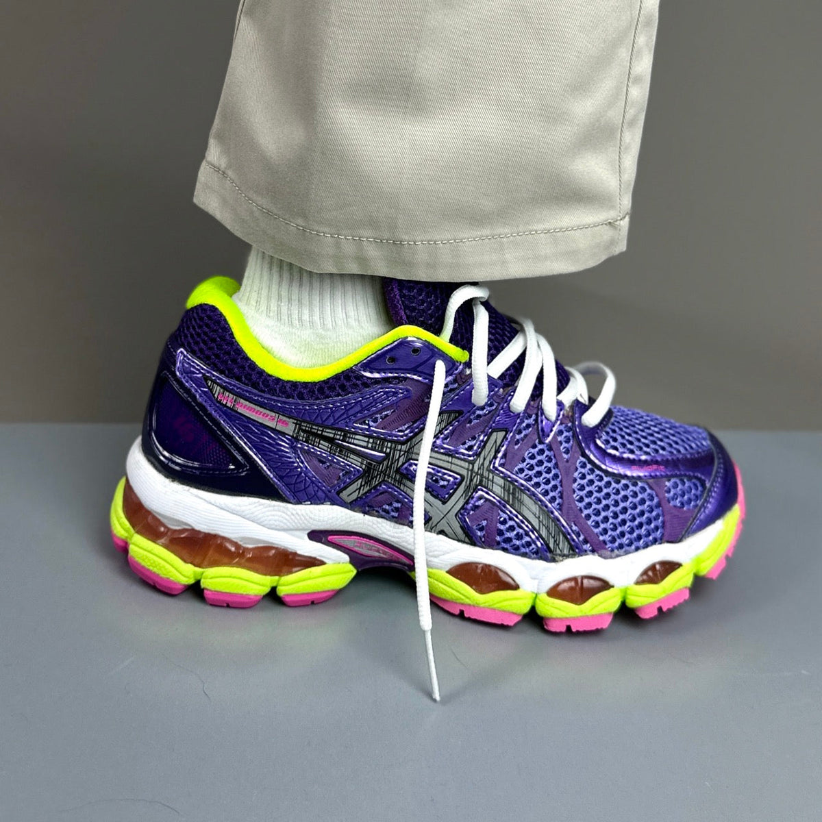ASICS Gel Nimbus 16 - Violet / Citron / Rose Fluo - Sneykers