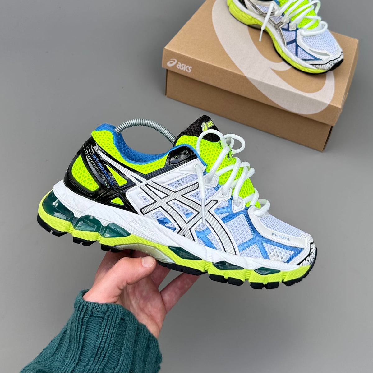 ASICS Gel Nimbus 16 - Blanc / Jaune Fluo / Vert - Sneykers