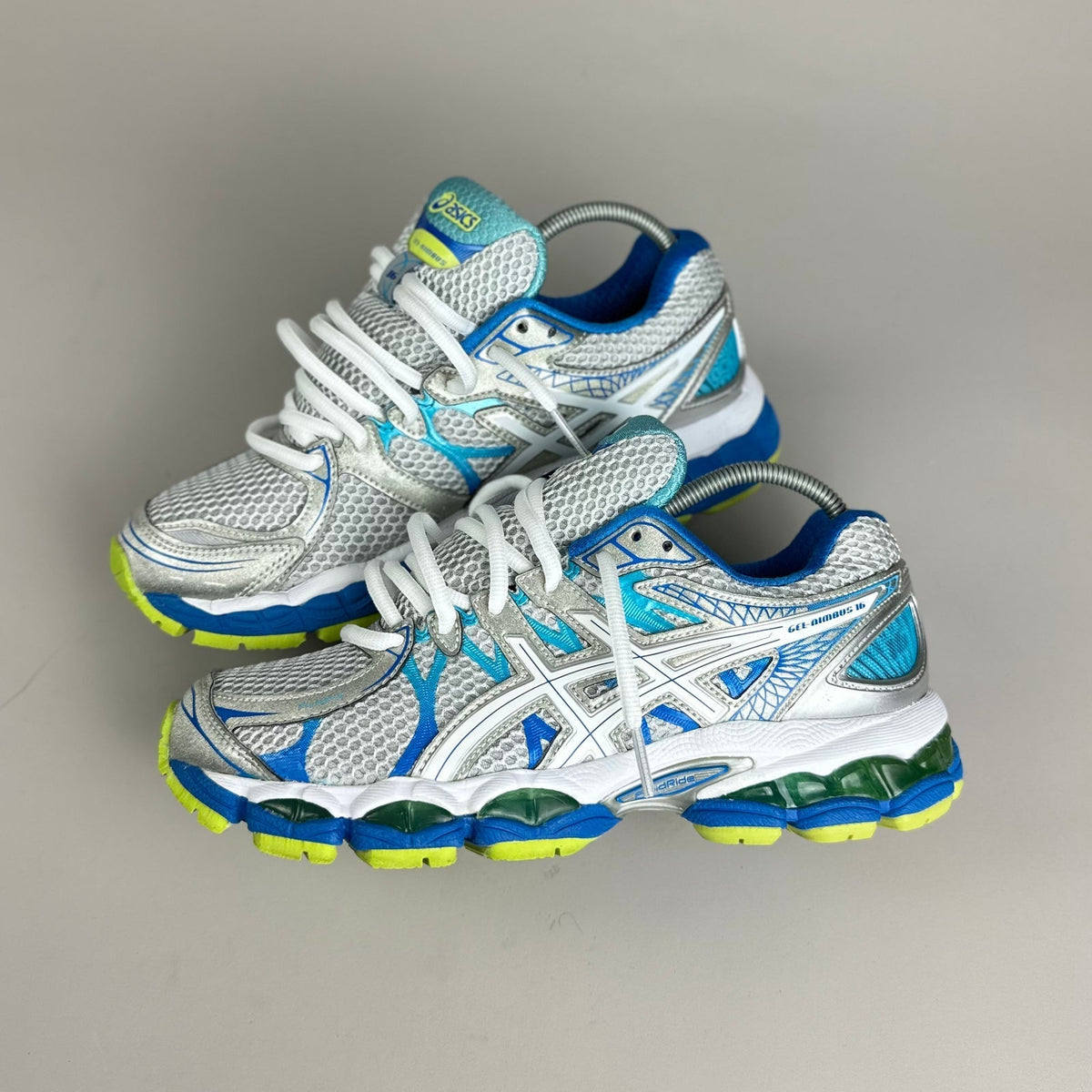 ASICS Gel Nimbus 16 - Blanc / Bleu / Jaune Fluo - Sneykers