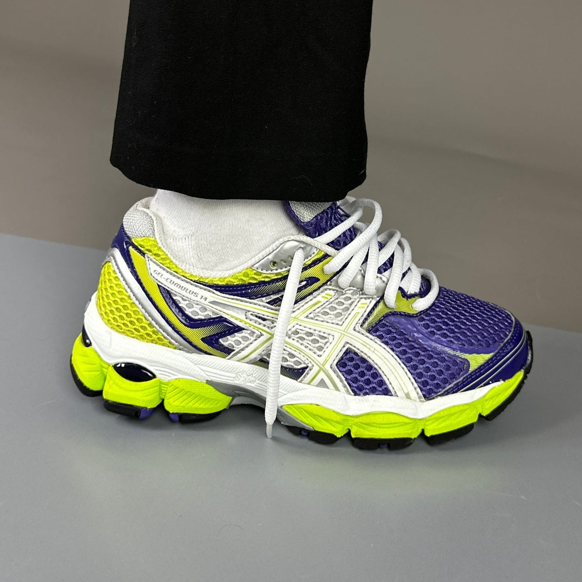 ASICS Gel Nimbus 16 - Vert Citron / Violet / Blanc - Sneykers