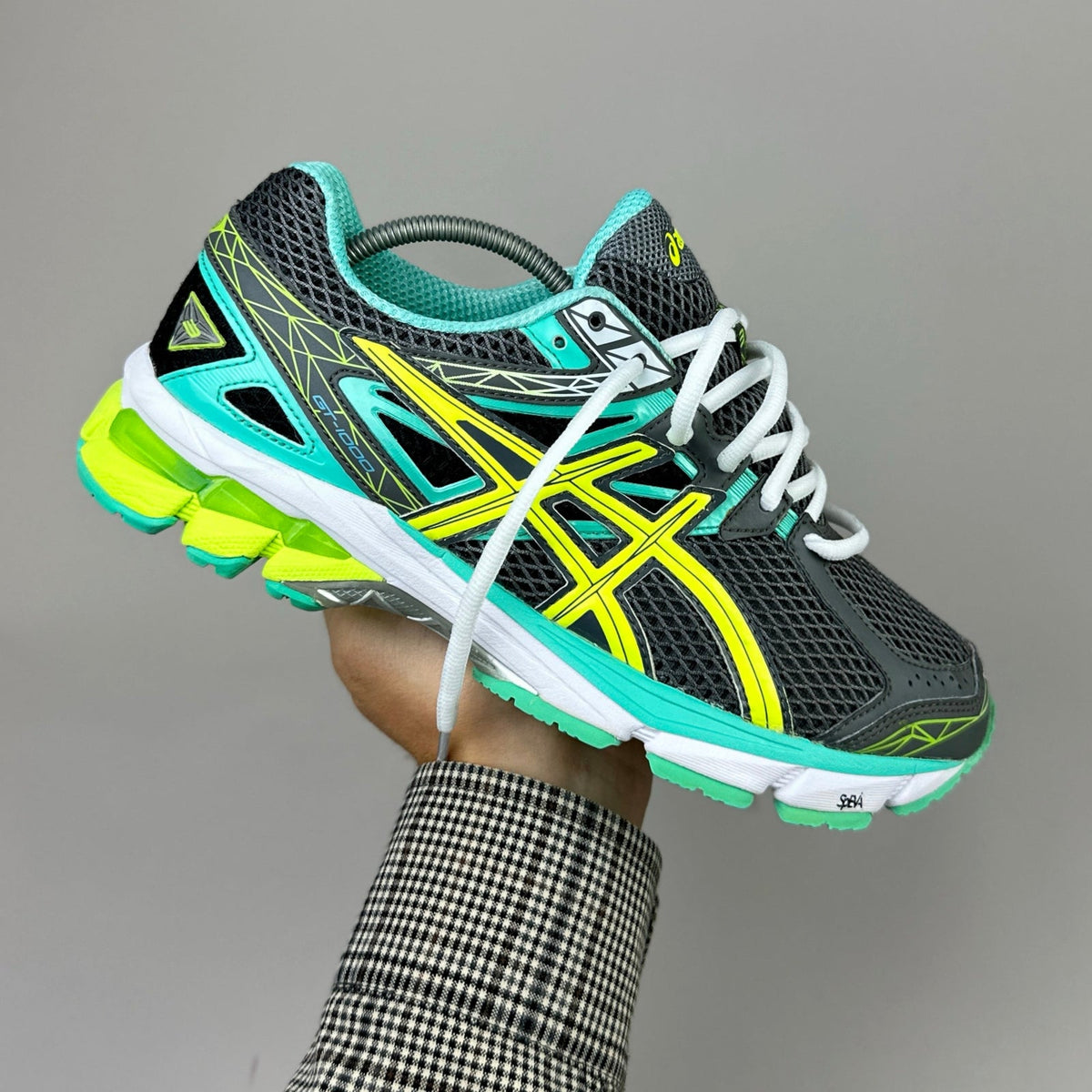 ASICS Gel Nimbus 16 - Anthracite / Jaune / Turquoise - Sneykers