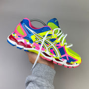 ASICS Gel Nimbus 16 - Bleu Roi / Jaune Fluo / Rose - Sneykers