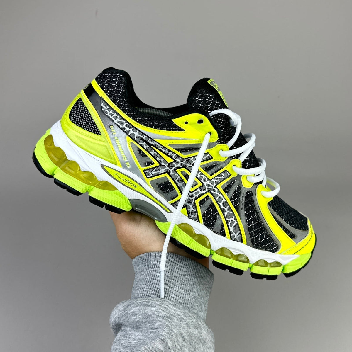 ASICS Gel Nimbus 16 - Noir / Jaune Fluo / Argent - Sneykers