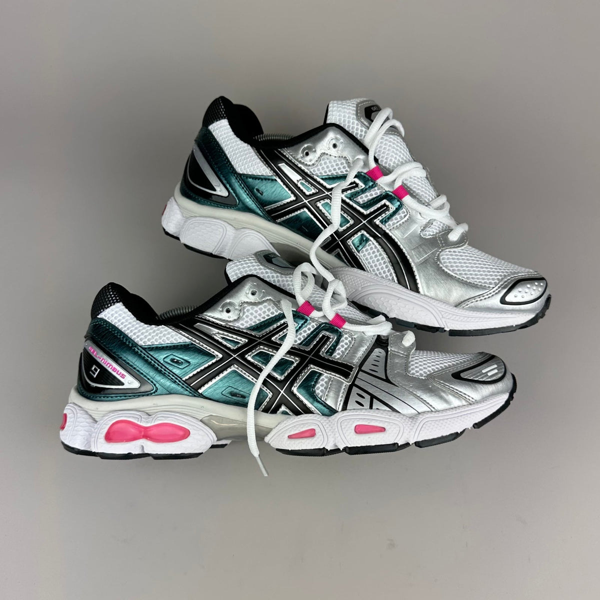 ASICS Gel Nimbus 16 - Blanc / Turquoise / Rose Fluo - Sneykers