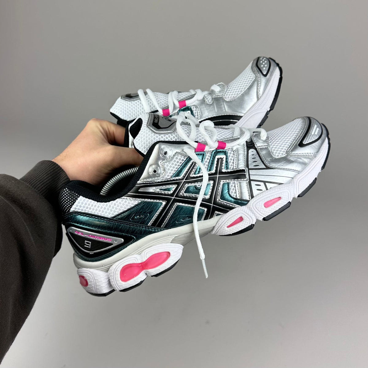 ASICS Gel Nimbus 16 - Blanc / Turquoise / Rose Fluo - Sneykers
