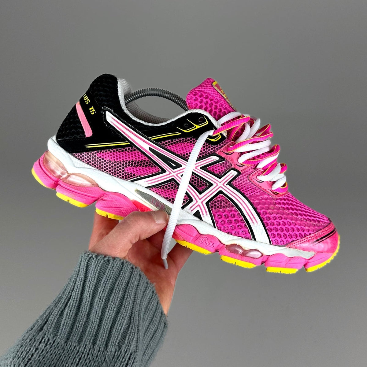 ASICS Gel Nimbus 16 - Rose Fluo / Noir / Jaune - Sneykers