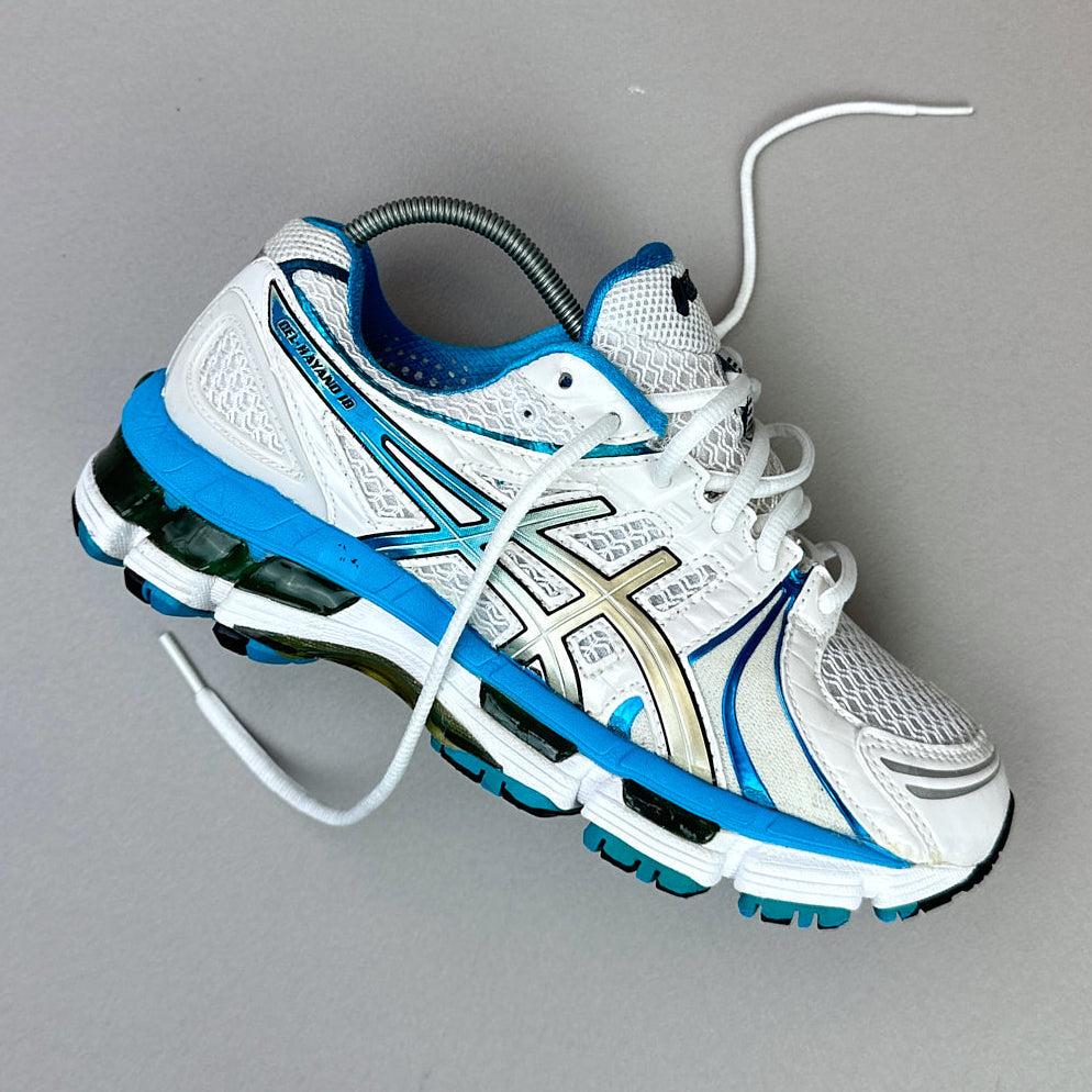 ASICS Gel Nimbus 16 - Blanc / Bleu Ciel / Doré - Sneykers