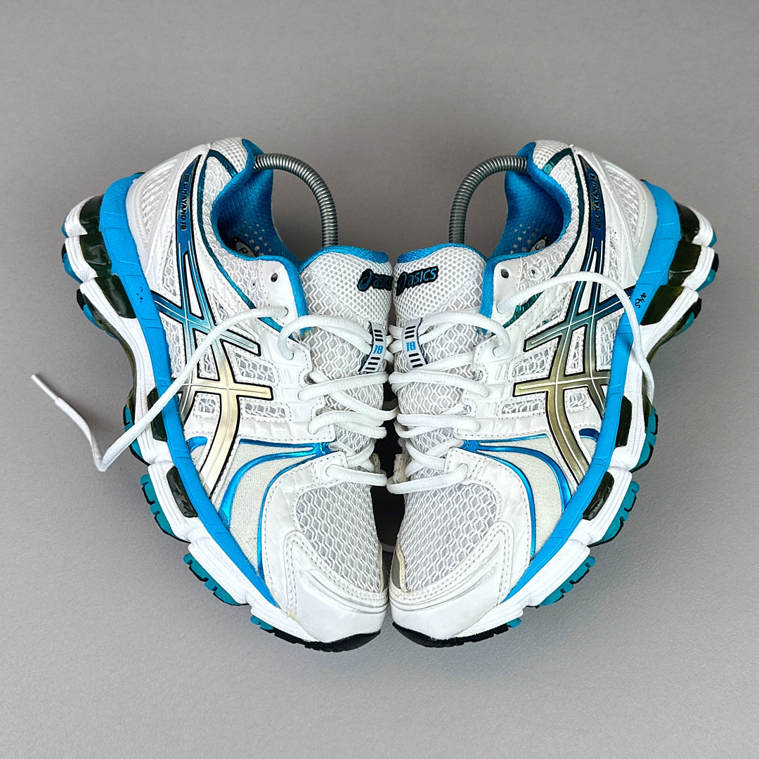 ASICS Gel Nimbus 16 - Blanc / Bleu Ciel / Doré - Sneykers