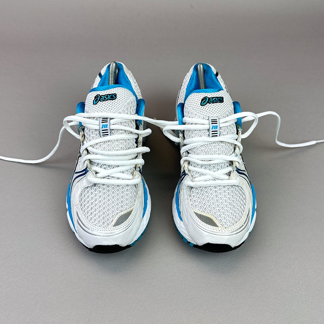 ASICS Gel Nimbus 16 - Blanc / Bleu Ciel / Doré - Sneykers