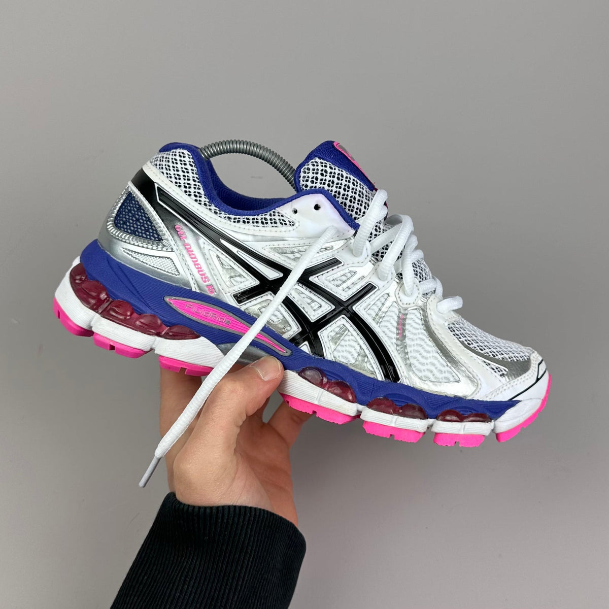 ASICS Gel Nimbus 16 - Blanc / Indigo / Rose Fluo - Sneykers