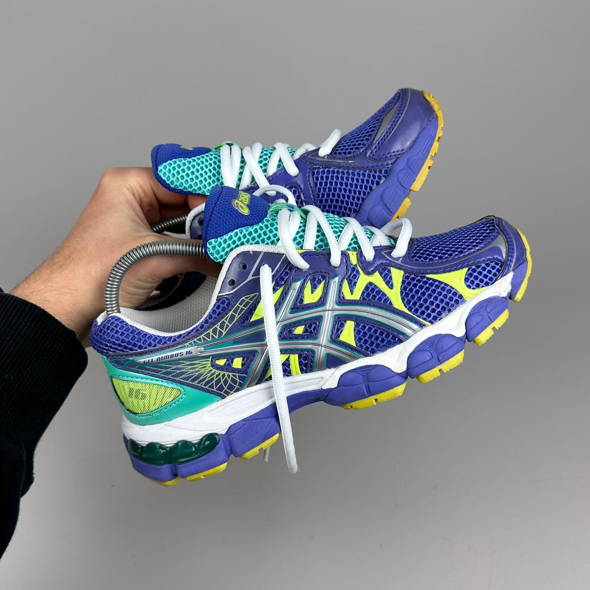 ASICS Gel Nimbus 16 - Bleu / Jaune Fluo - Sneykers