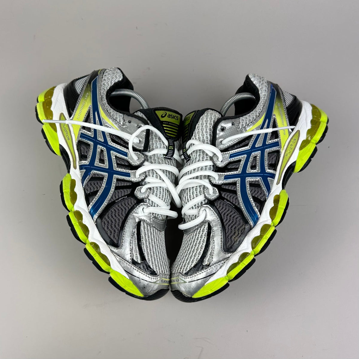 ASICS Gel Nimbus 16 - Blanc / Bleu Roi / Jaune Fluo - Sneykers