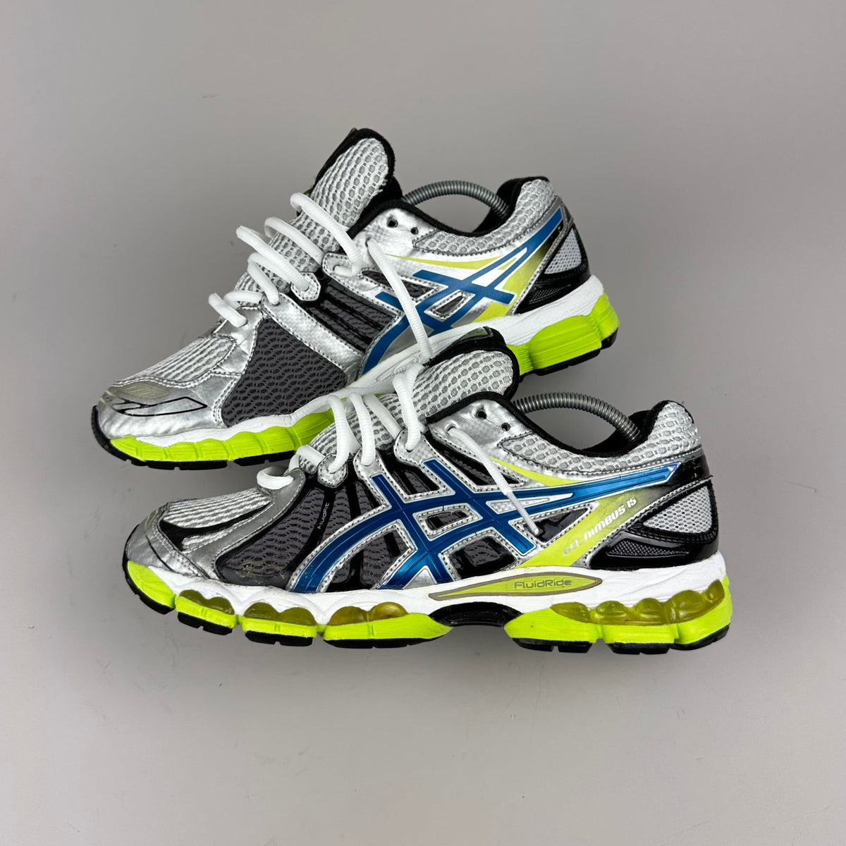 ASICS Gel Nimbus 16 - Blanc / Bleu Roi / Jaune Fluo - Sneykers