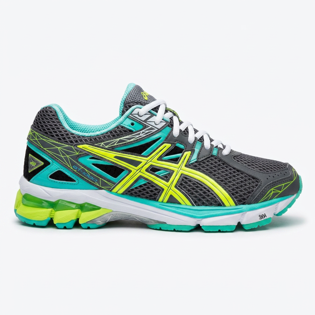 ASICS Gel Nimbus 16 - Anthracite / Jaune / Turquoise - Sneykers